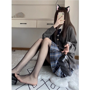 jk丝袜女薄款黑丝连裤袜网红流行打底袜超薄防勾丝性感显瘦渔网袜