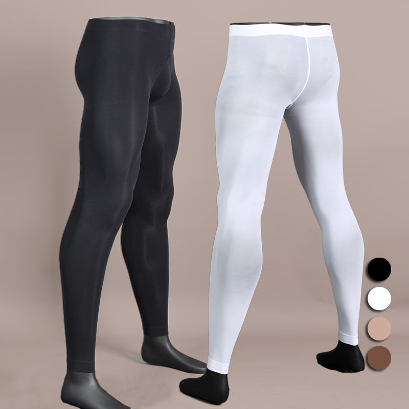 男士80D厚春秋丝袜 紧身九分打底袜子保暖运动修身秋裤性感包蛋