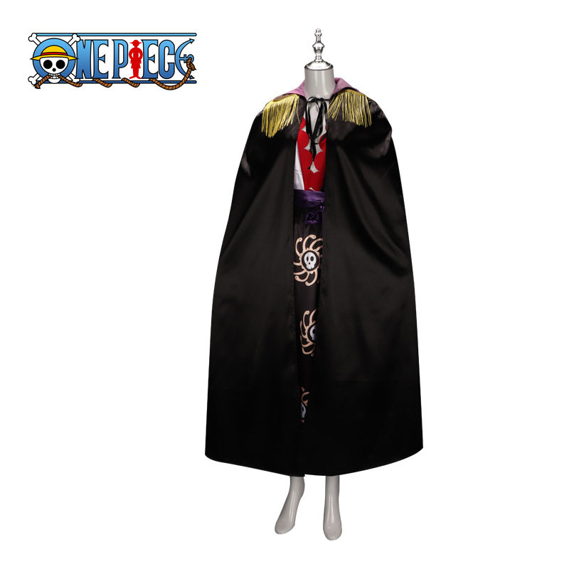 onepiece海贼王女帝汉库克cos服蛇姬黑色披风套装角色扮演服