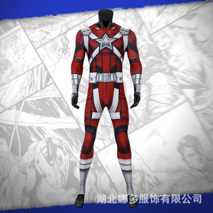 黑寡妇电影红色守卫COS服男印花紧身衣套装J19056BA