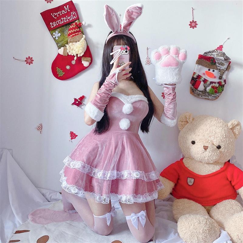 2023新款圣诞女仆圣诞装舞台服装女仆装cosplay兔女郎角色演出服