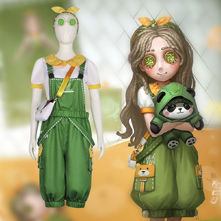 第五人格cos服求生者小女孩-滚滚伙伴熊猫背带服cosplay角色扮演