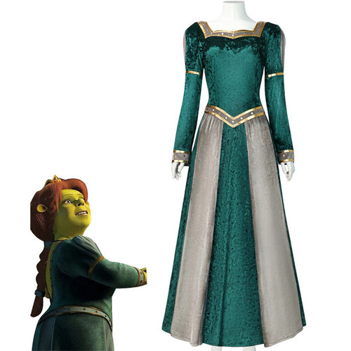现货成人儿童动画电影怪物史瑞克2Shrek菲奥娜公主cos服女装