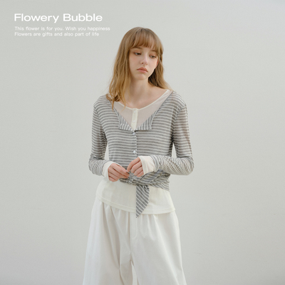 FloweryBubble天丝假两件T恤