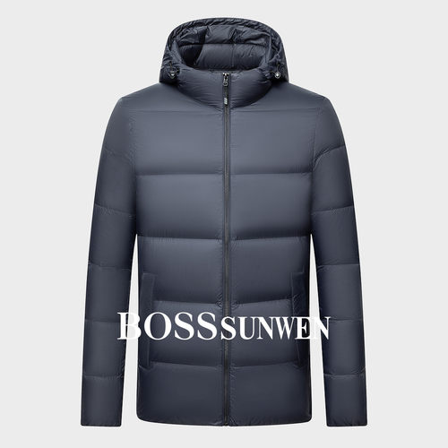 BOSSSUNWEN奢暖高蓬连帽羽绒服男