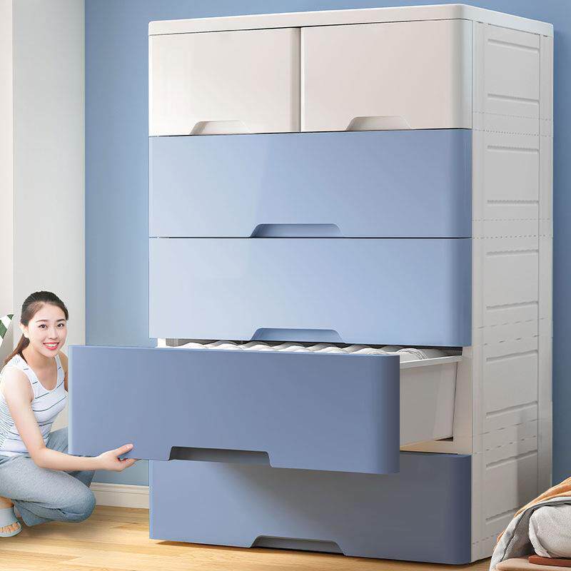 加厚抽屉式收纳柜多层宝宝衣柜儿童柜子储物柜家用塑料置物五斗柜