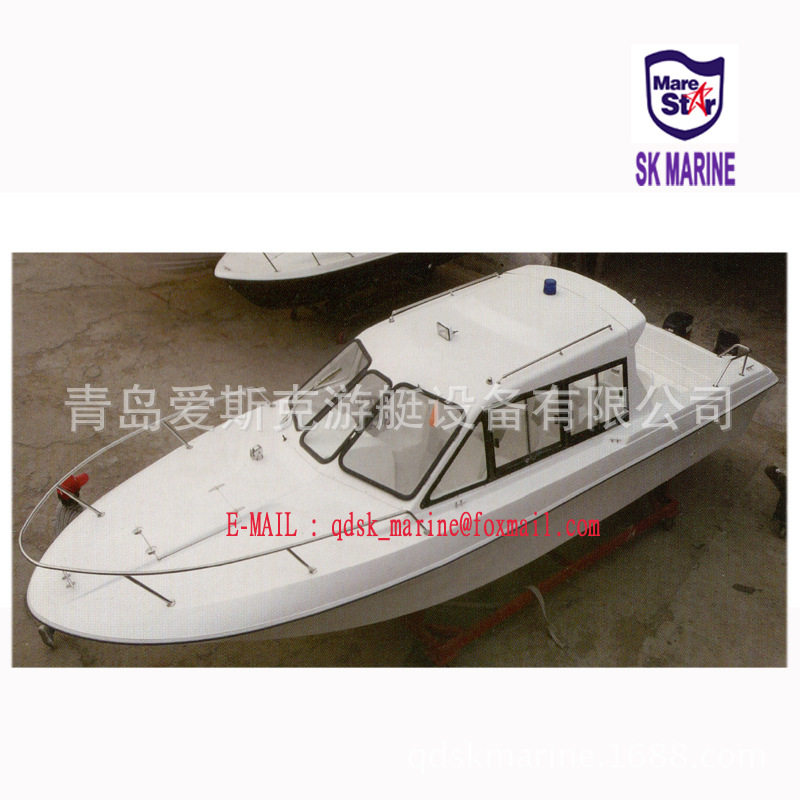 8.81米全玻璃钢景区巡逻快艇