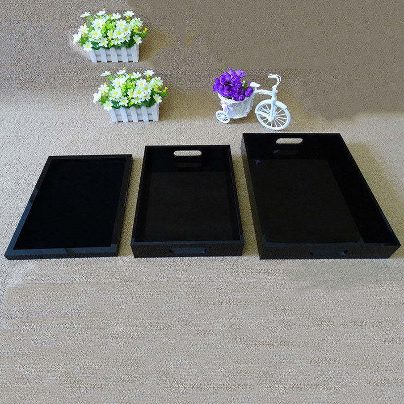 亚克力托盘酒店宾馆洗手间牙具一次性洗漱用品收纳盒水果点心托盘