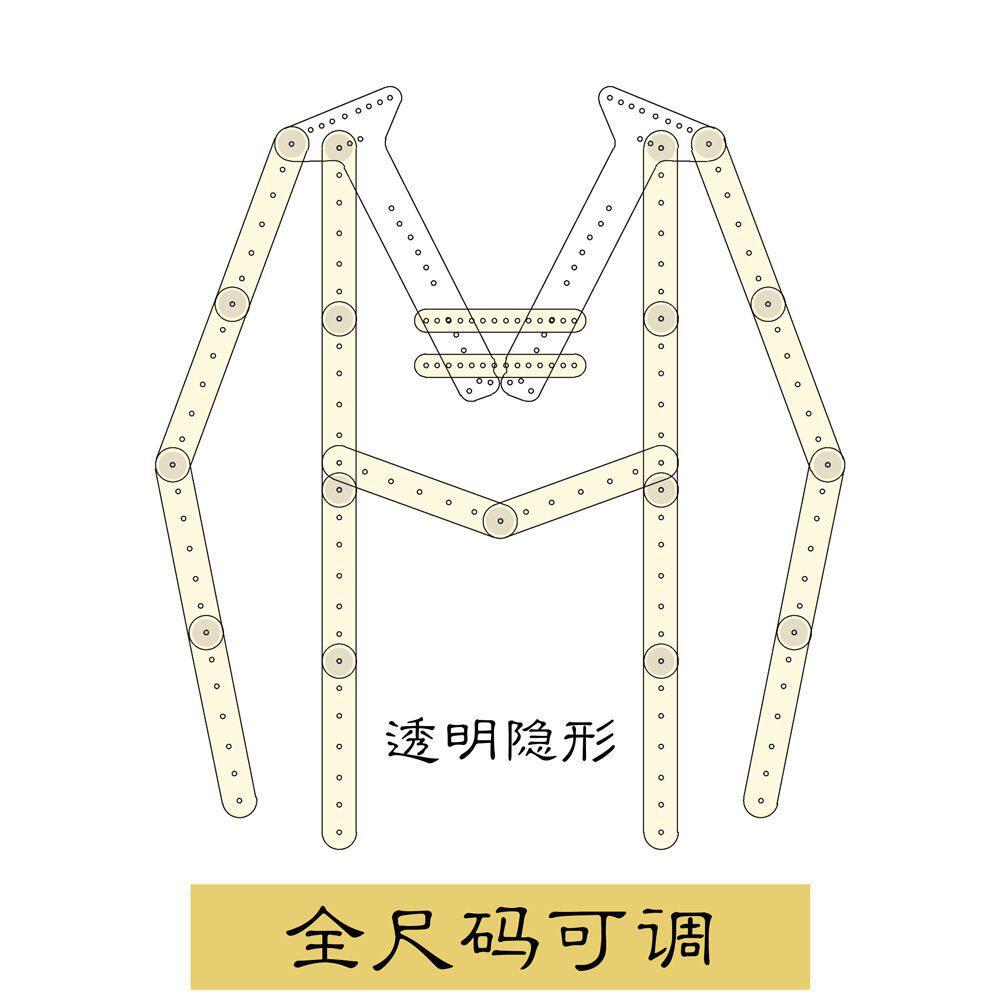 白底图衣架服装白底图拍摄道具挂拍衣架亚克力透明隐形造型振尾荣