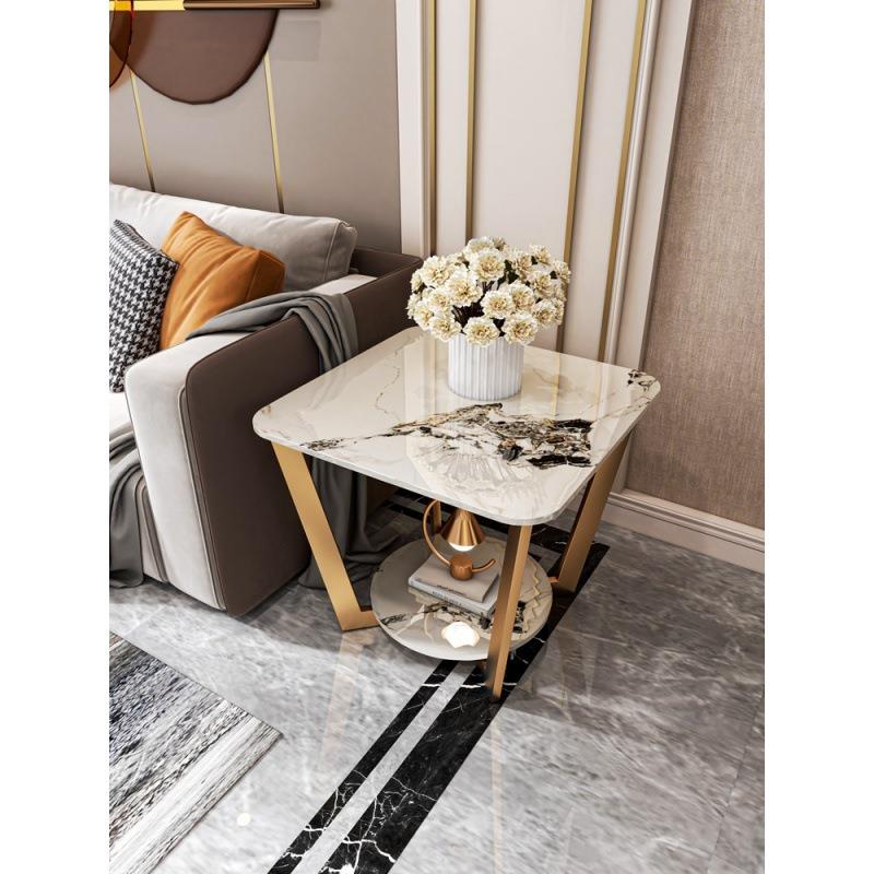 轻奢沙发边几客厅小茶几简约现代方几床头桌意式极简边柜岩板角几