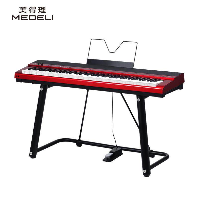 美得理（MEDELI）SAP200便携电钢琴88键重初学专业家用智能红琴