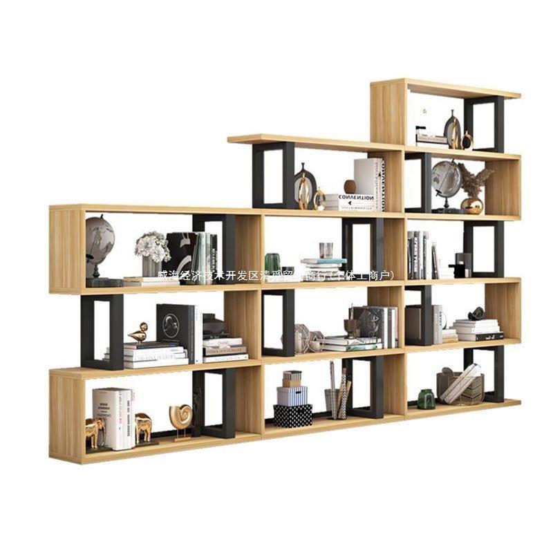 创意墙面书架置物架现代简约客厅落地式加高隔断收纳展示架子新款