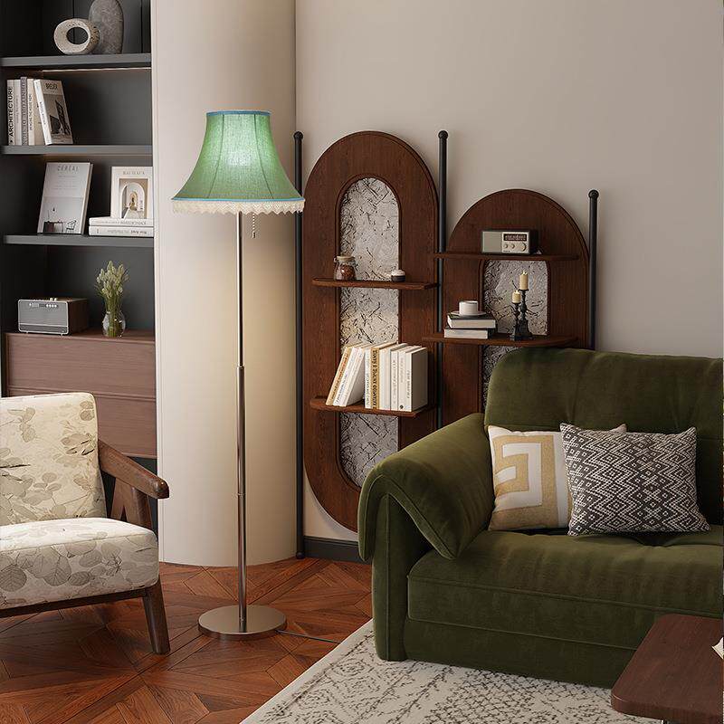 欧式复古客厅落地灯沙发旁边立式轻奢风美式简约卧室床头台灯装饰