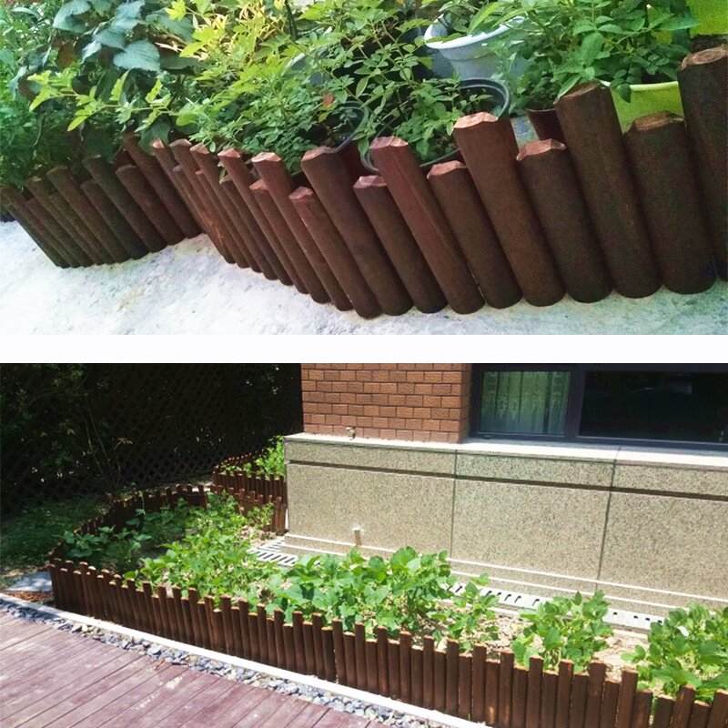 花坛装饰实c木栅栏围栏护栏加高院墙路边菜地幼儿园花圃花园挡土