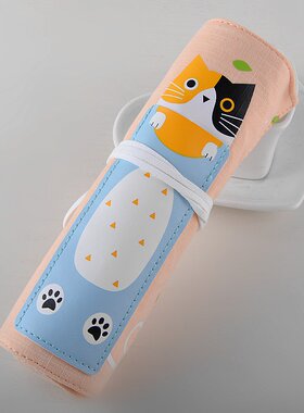 素描笔帘韩国简约女生小清新学生可爱卷笔袋文具T袋初中小学铅笔