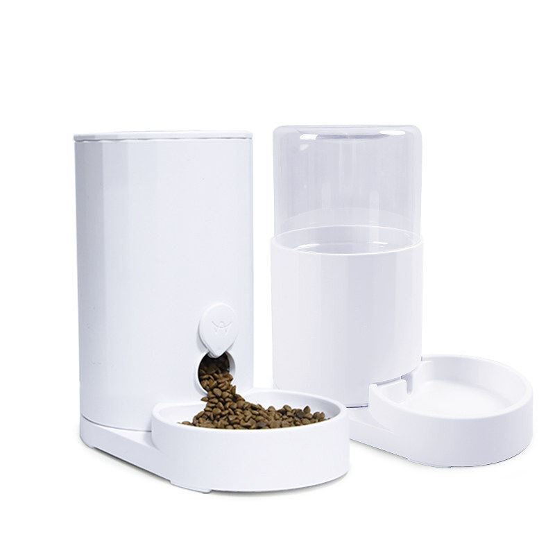 围裙猫宠物自动喂l食器猫用饮水机定时定量大容量智能自动喂水循