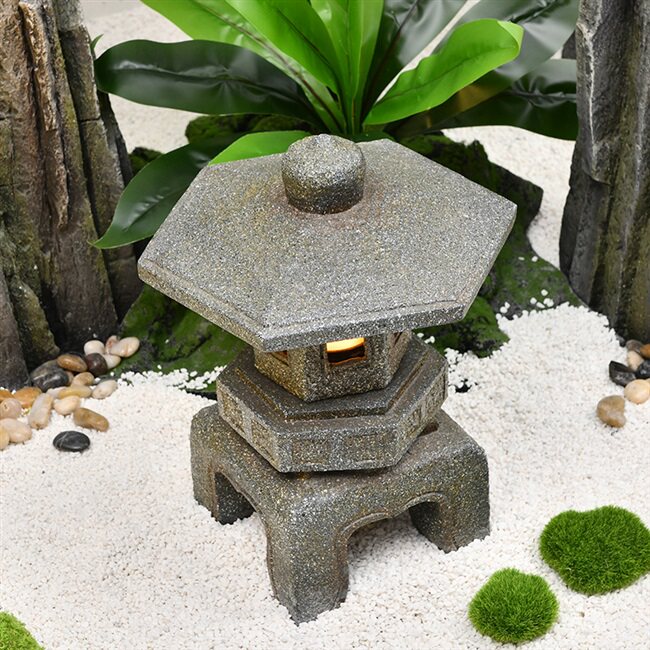 绿植摆件造景玄关玻璃钢斧劈石假山石头景观橱窗假树落地装饰