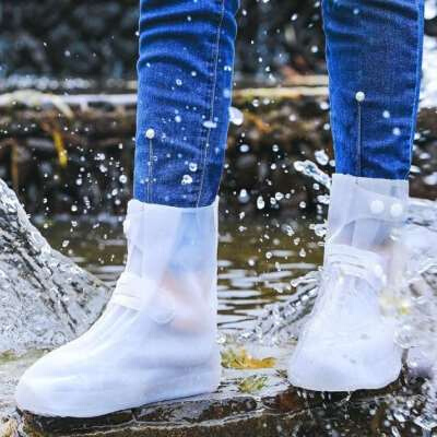 新品奈芙麗茶卡鹽湖鞋套沙漠防沙透明鞋套青海雨鞋套防滑女夏季防