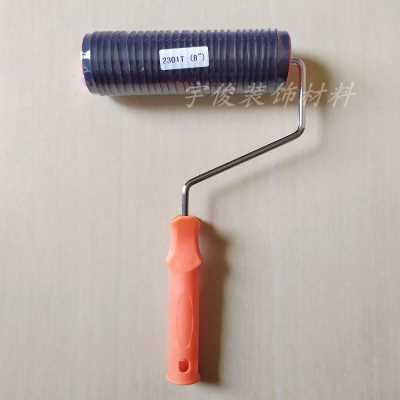 8寸橡胶压花滚筒质感艺术涂料滚筒矽藻泥施工工具肌理漆压花滚