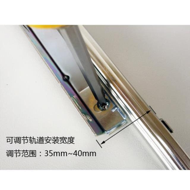橱柜三节滑道拉篮滑轨滑槽碗篮轨道底装侧装碗柜抽屉碗架厨房导轨