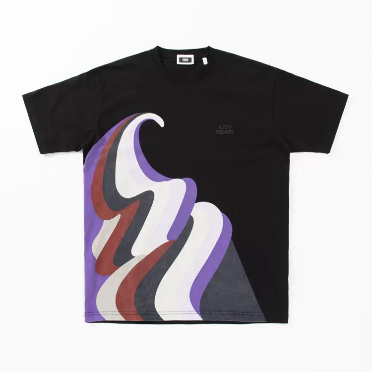 KITH TREATS东京《门店限定款》专属系列高工艺冰淇淋拔染水浆印花短袖 SIZE： S Ｍ L XL  黑色  米色  KH31