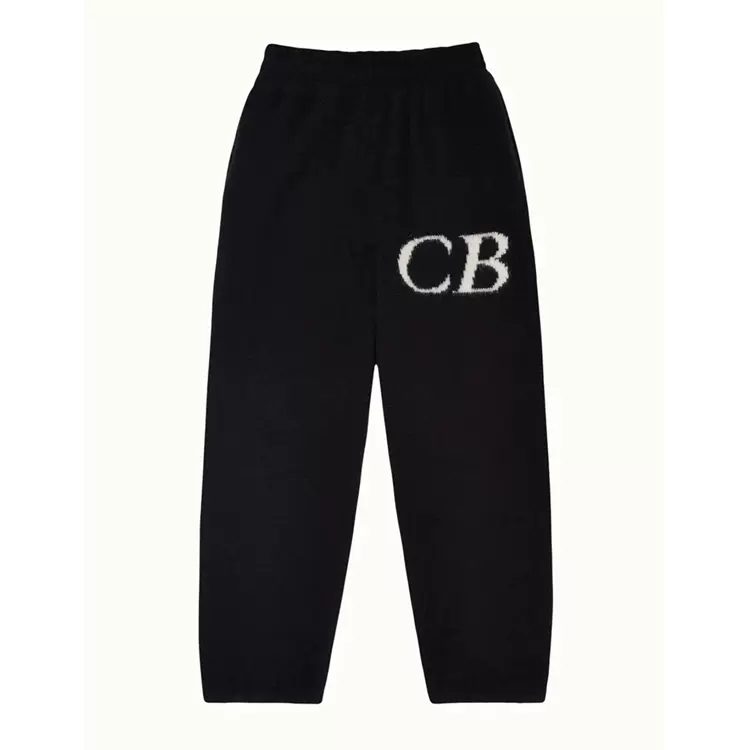 Cole Buxton 小众极简字母logo提花宽松毛线长裤 黑色 灰色 宝蓝 墨绿 S-XL码  M986#