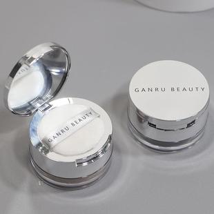 mini迷你散粉分装盒空盒分装小号便携网格高端高级带镜子带粉扑