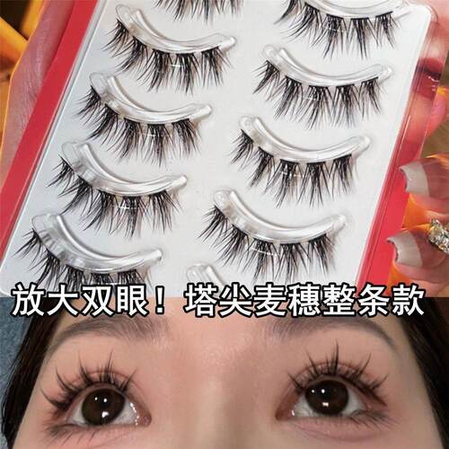 lodo洛兜假睫毛塔尖女自然仿真浓密欧美风整条一片式整条簇眼睫毛