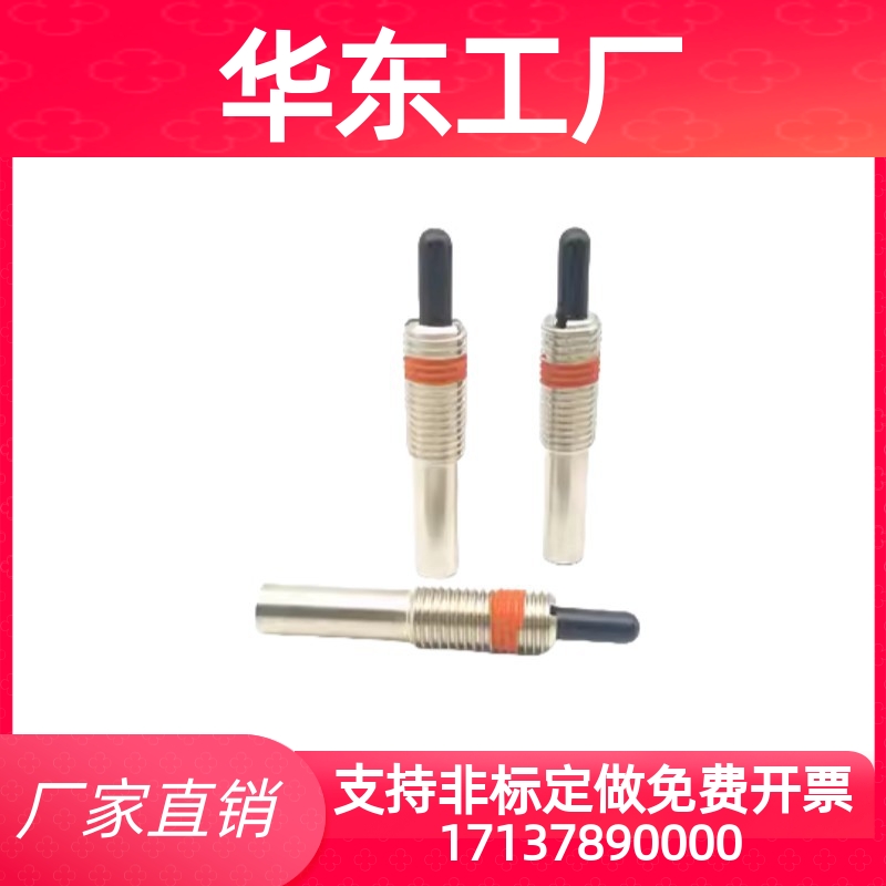 ZAP13超重载型弹簧螺纹定位销伸缩压力顶销 带长冲闩头PJX16-30