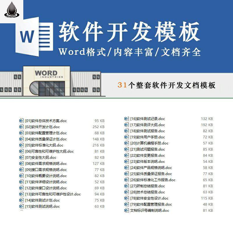 整套软件开发文档项目过程管理概要详细设计需求规格说明书模板