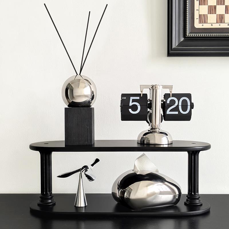 态生活 ins轻奢风罗马柱杯架家用桌面玄关餐桌杯子摆件两层置物架