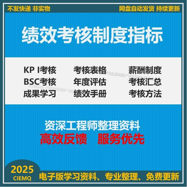 绩效考核指标KPI绩效考核办法制度OKR目标管理法平衡记分卡MBO