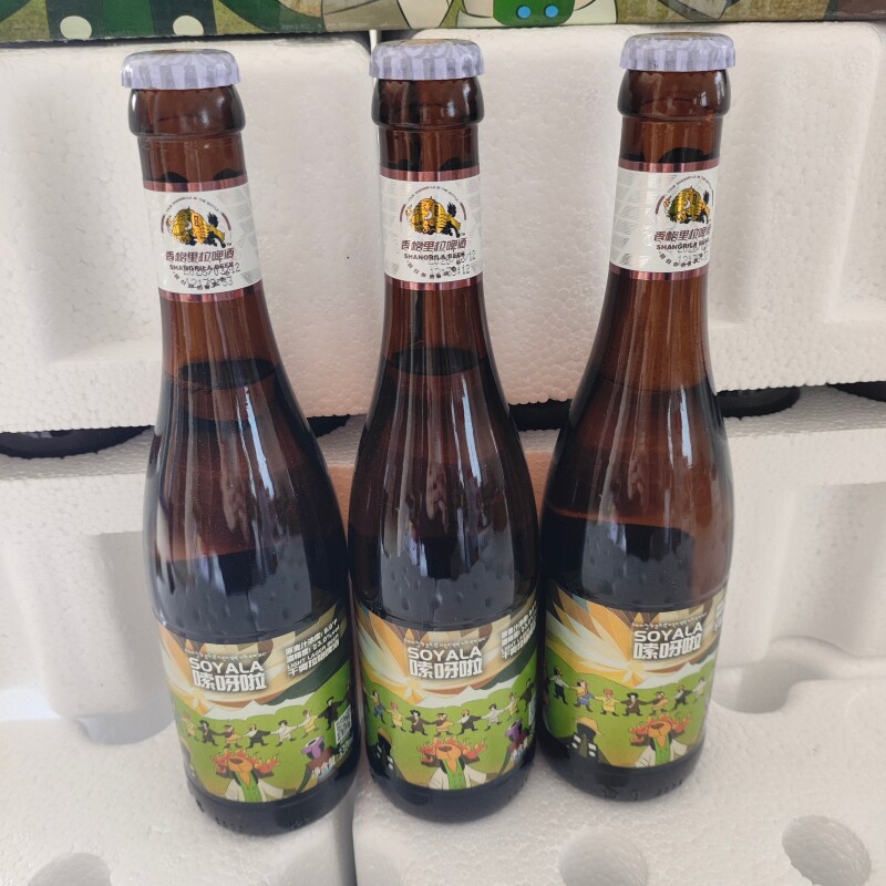 香格里拉嗦呀啦啤酒330ml*24瓶青稞干爽拉格云南特产精酿啤酒整箱