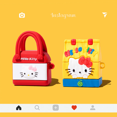 适用airpods4保护套airpodspro2保护壳3苹果蓝牙耳机套盒kitty袋子三四代airpod硅胶ipod软壳pro2二代创意