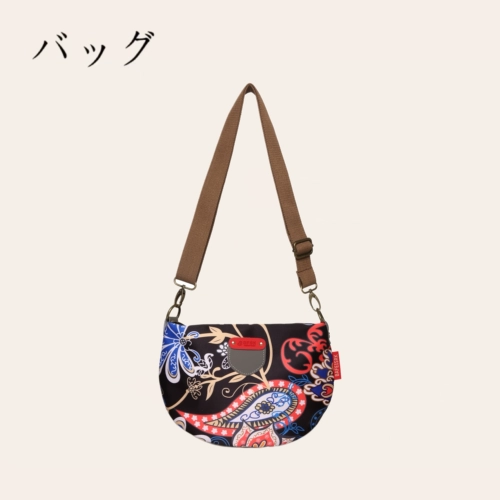 Японская этническая сумка на одно плечо для отдыха, универсальная сумка через плечо, этнический стиль, ткань оксфорд