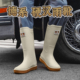 新男款 外穿雨靴外卖骑手防滑防水鞋 雨鞋 厨房中筒工作胶鞋 高筒时尚