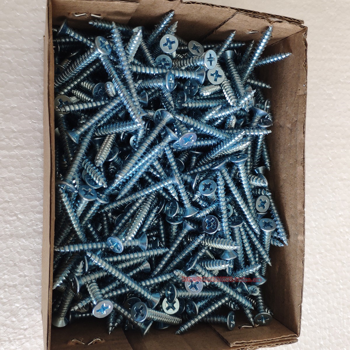 镀锌自攻螺丝2.5公分3厘米4mm高强度5加长25沉头30盒装白色十g