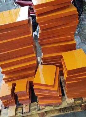 .厂家生产橘红色电木板大板隔热板耐高温电工板绝缘酚醛树脂板雕