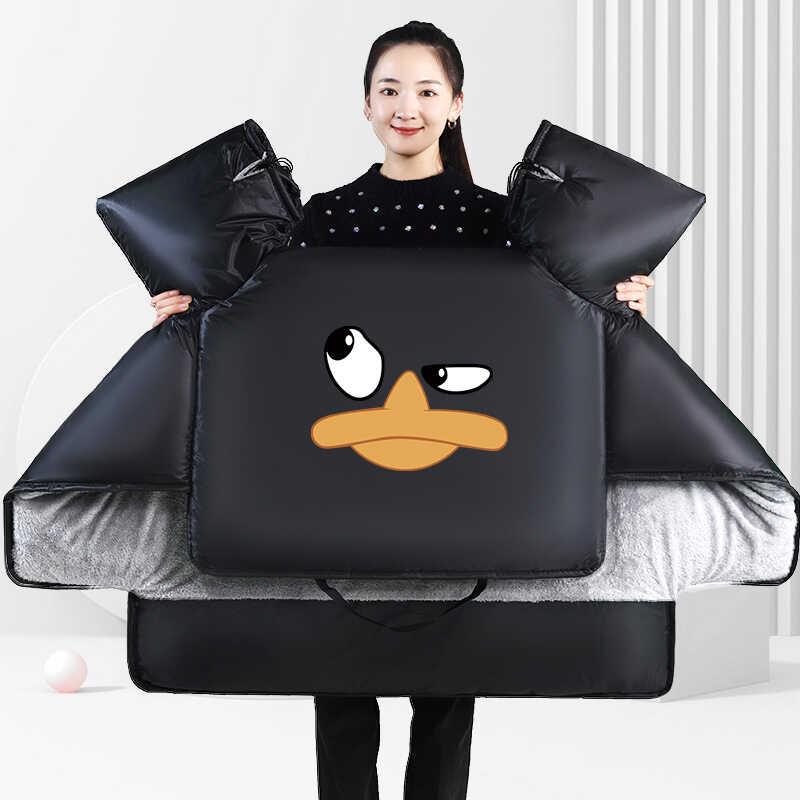 电动车挡风被冬季加绒加厚保暖小型电瓶摩托车防风罩防水冬款加大