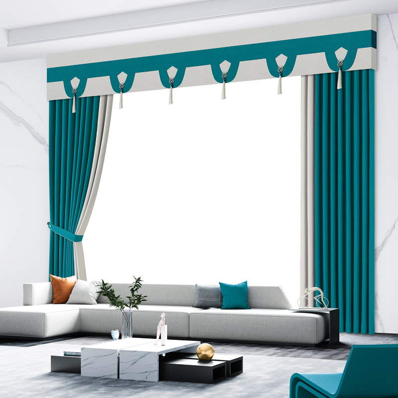 窗帘遮光卧室全遮光加厚现代简约2024流行客厅挂钩式遮阳涤纶布料