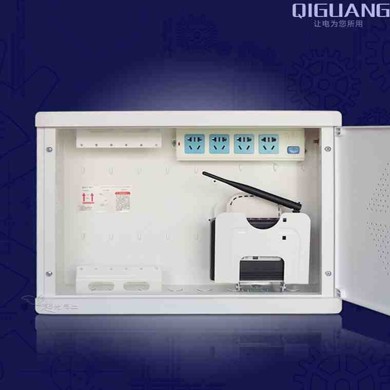 起光 精致型家用弱电箱暗装信息多媒体布线配电箱 塑面特大号空箱