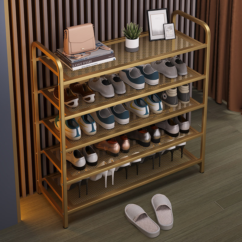 日本进口鞋架家用门口室内好看多层鞋架子简易轻奢铁艺鞋柜