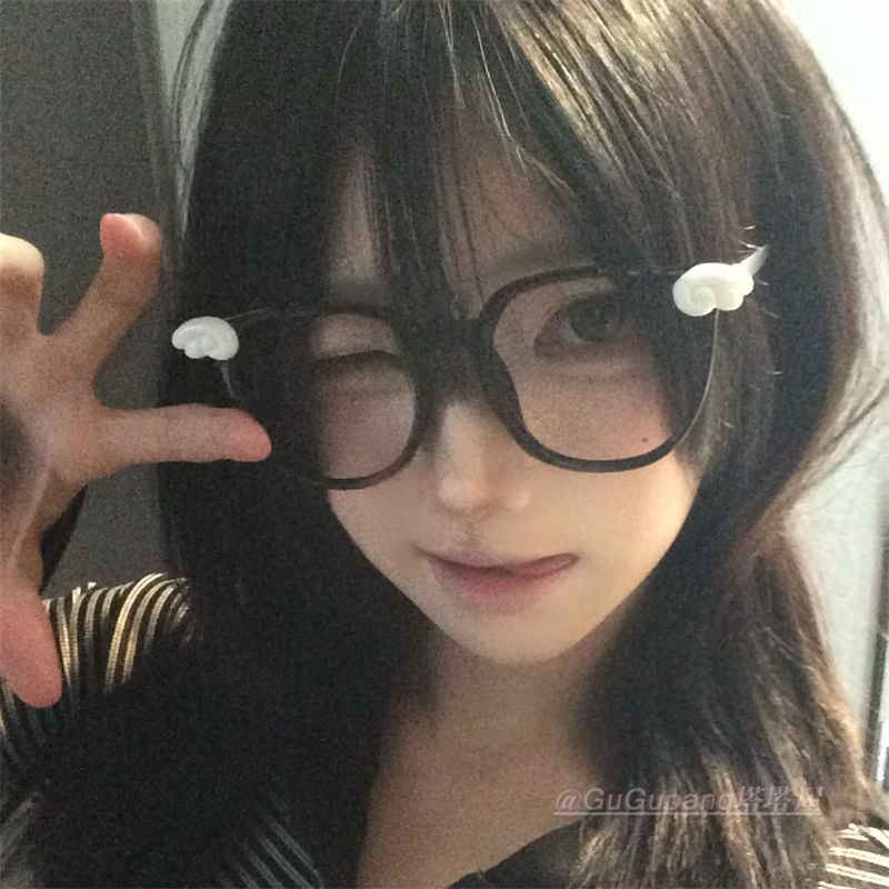 可爱二次元翅膀眼镜y2k