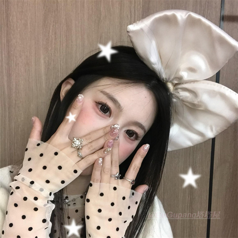 芭比超大白色蝴蝶结发箍女韩系甜美氛围感生日头箍可爱显脸小发饰