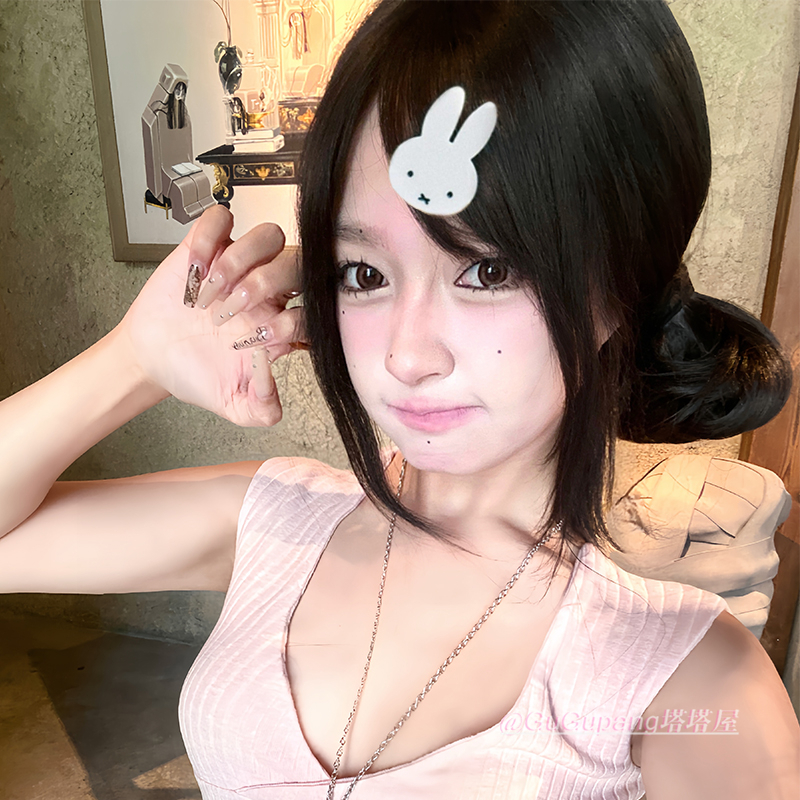 ins可爱白色米菲兔发夹