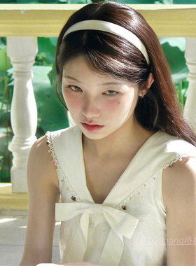韩系ins白色发箍夏季2025新款百搭简约头箍小众甜美少女洗脸发饰