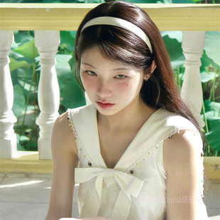 韩系ins白色发箍夏季 百搭简约头箍小众甜美少女洗脸发饰 2025新款