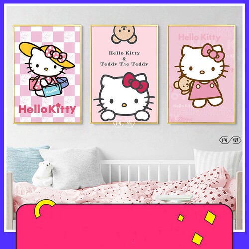 hellokitty装饰画凯蒂猫儿童房