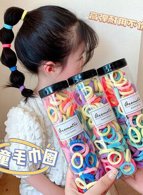 儿童皮筋不伤发弹性好毛巾圈宝宝扎头发拇指圈小女孩彩色头绳发饰
