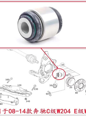 适用16-21款奔驰GLC200羊角胶套GLC260衬套GLC300后轮毂胶套CL级